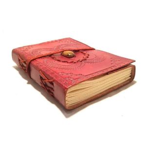 Leather Notebook with stone
