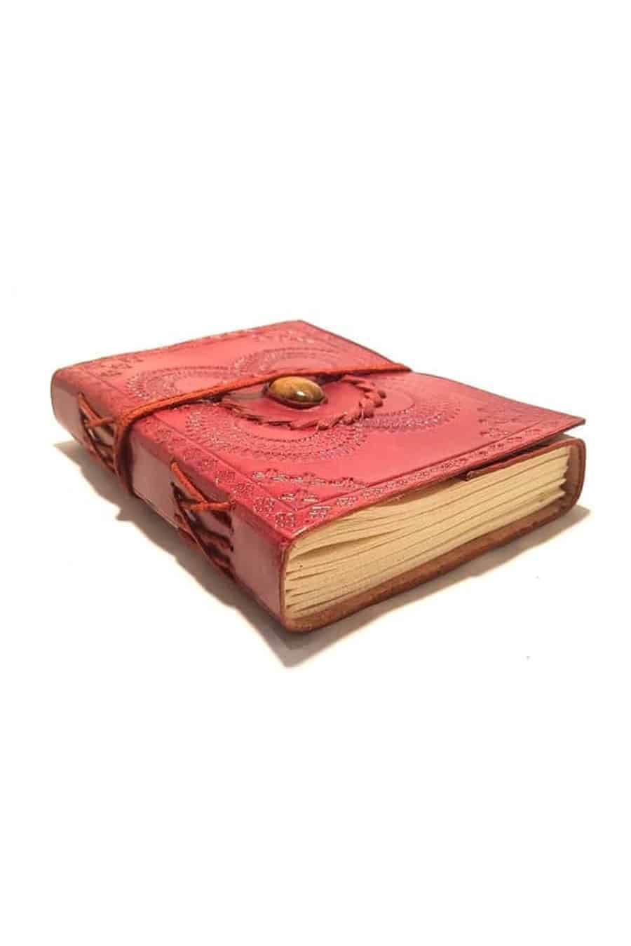 Leather Notebook with stone