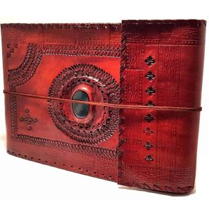 Leather Photo Album with Stone