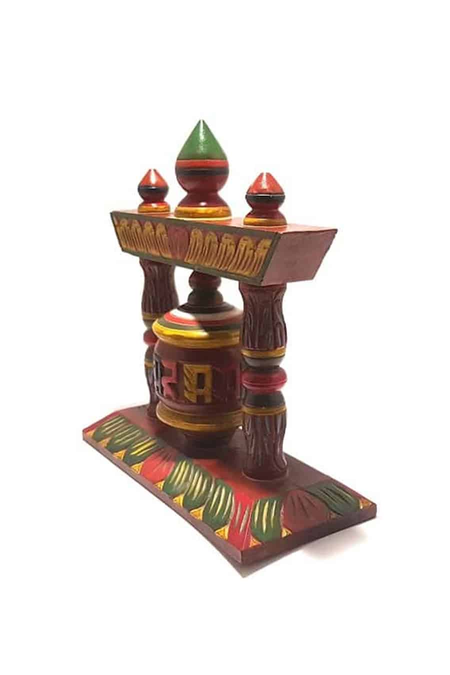 Upright Wooden Prayer Wheel - Image 2