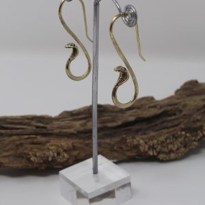 Brass Snake Earrings