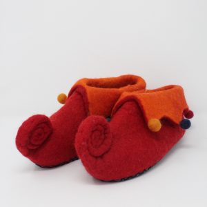 Kids Felt Slippers - Curled Toe