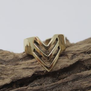 Adjustable Brass Triangle Ring