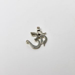 White Metal Ohm Pendant