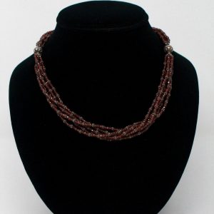 Garnet & Sterling Silver Necklace