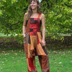 Long Patchwork Overalls