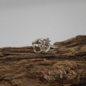 Sterling Silver Om Ring