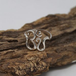 Sterling Silver Om Ring