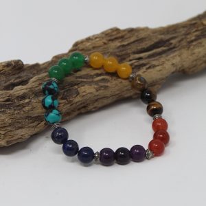Chakra Polished Crystal Bracelet