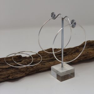 Large Silver Hoops (Thin)