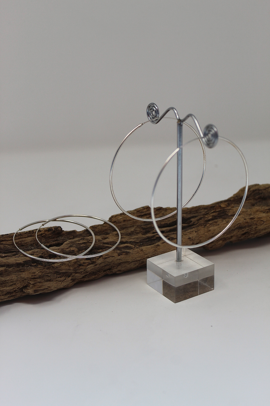 Large Silver Hoops (Thin)