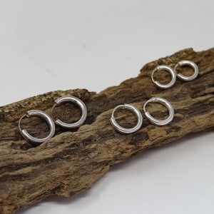 Small Silver Hoops (Thick)