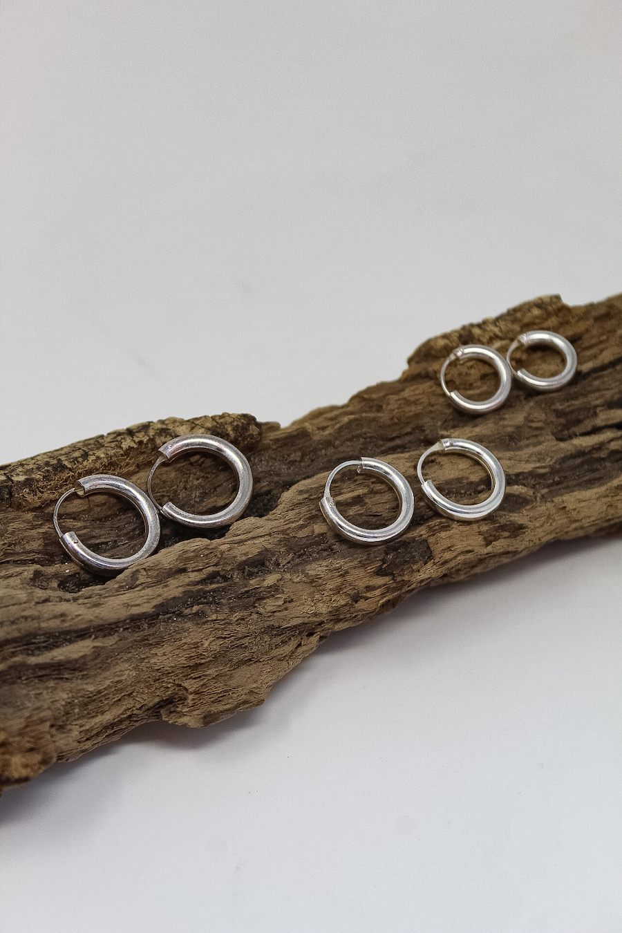 Small Silver Hoops (Thick)